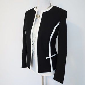 EVAN-PICONE Black Label Size 6 Black White Suit Jacket Blazer